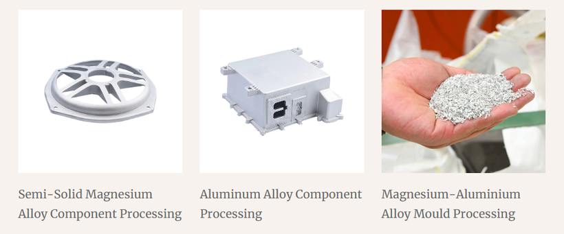 Semi-solid magnesium alloy component processing and aluminum alloy mould processing